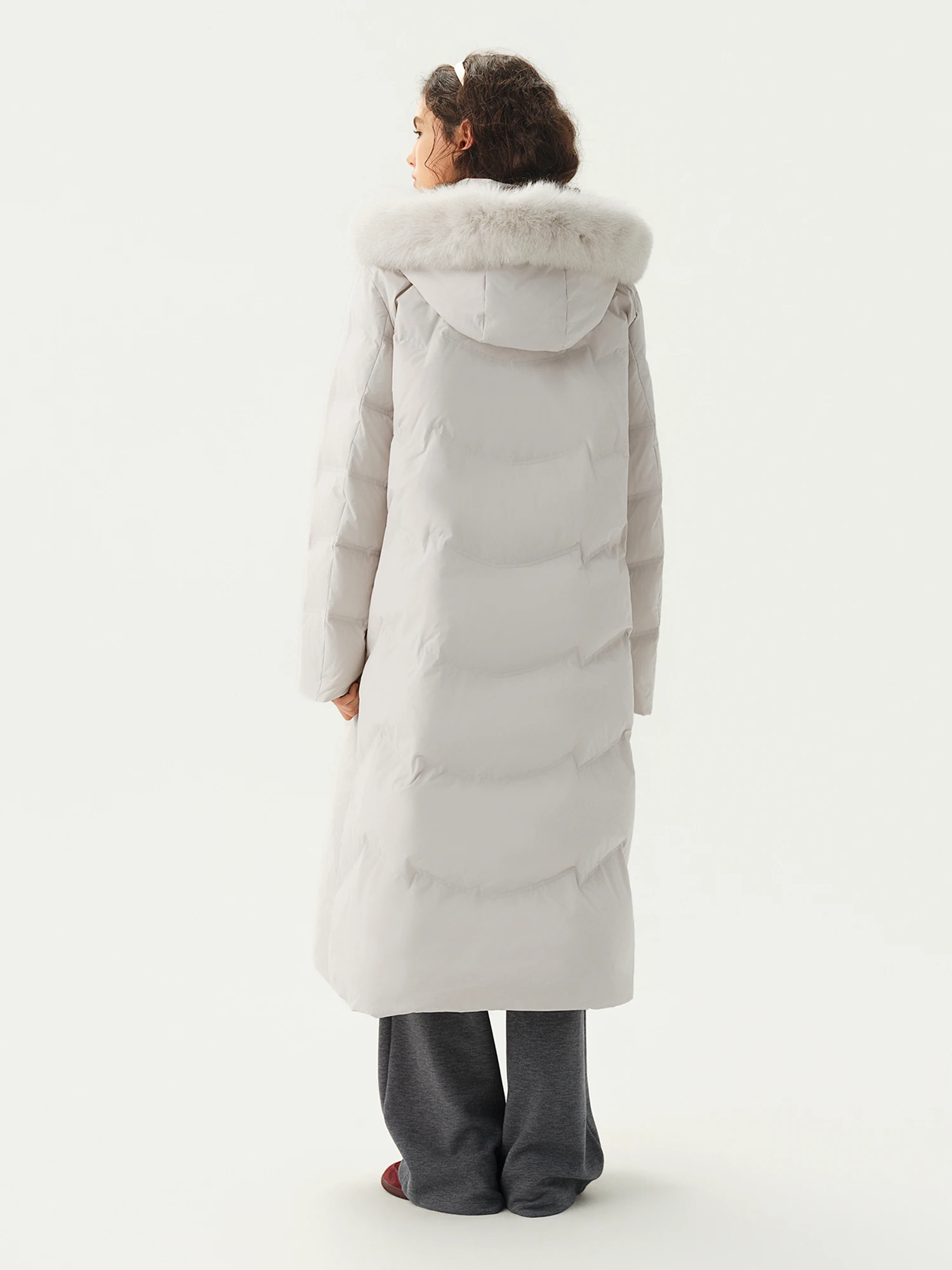 DUSHU Plus Size Mountain Ridge Down Jacket Women Stand Collar Hooded Long Puffer Coat 2026 Winter New Windproof Warm Outerwear