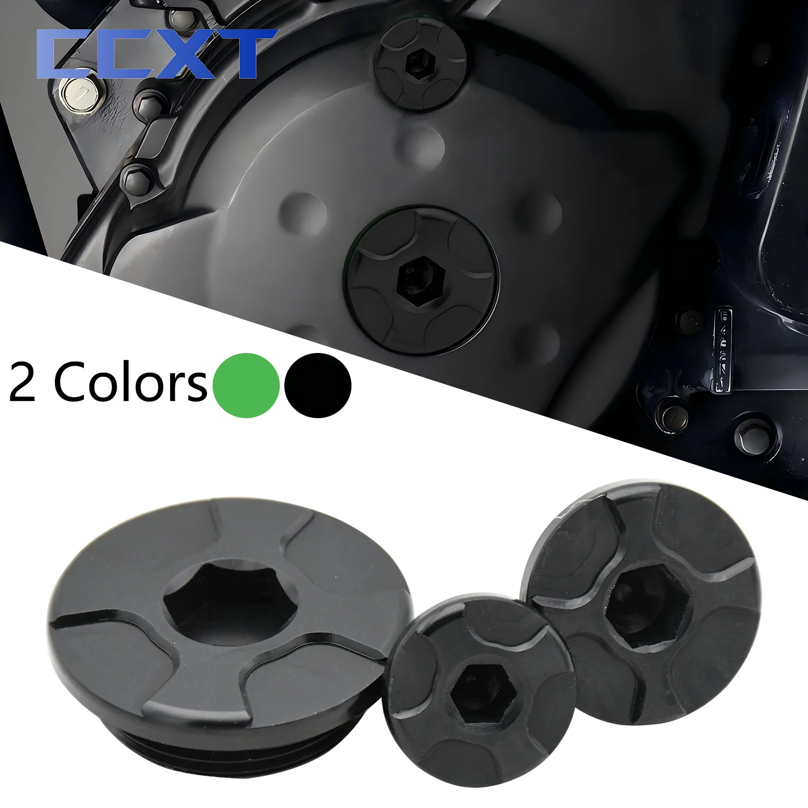 Motorcycle CNC Engine Timing Caps Oil Filler Plug Crankcase Cover For Kawasaki KX250 KX450F KLX450R KX250 KX450 2008-2019 2020