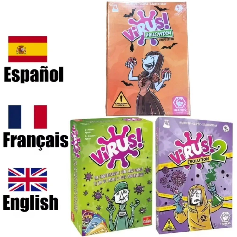 In Spanish Version In English Virus Card Game The Contagiously Virus 2 Card Correct Version Party Game For Fun Family Games