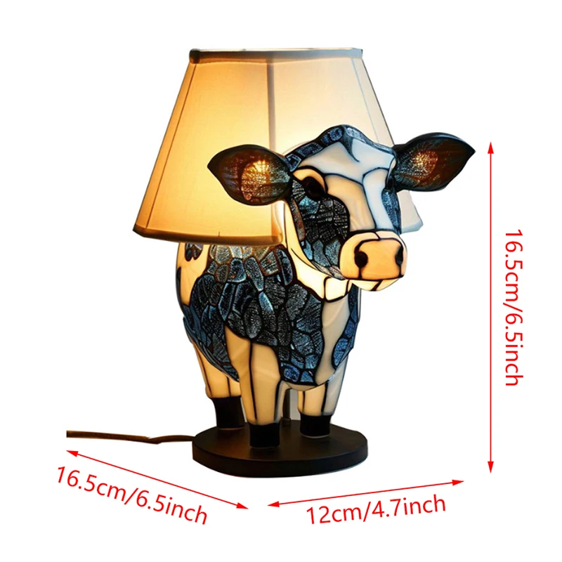 Beautiful Cow Night Light Table Lamp Bedside Lamp For Living Room Bedroom Dormitory Office USB Table Lamp