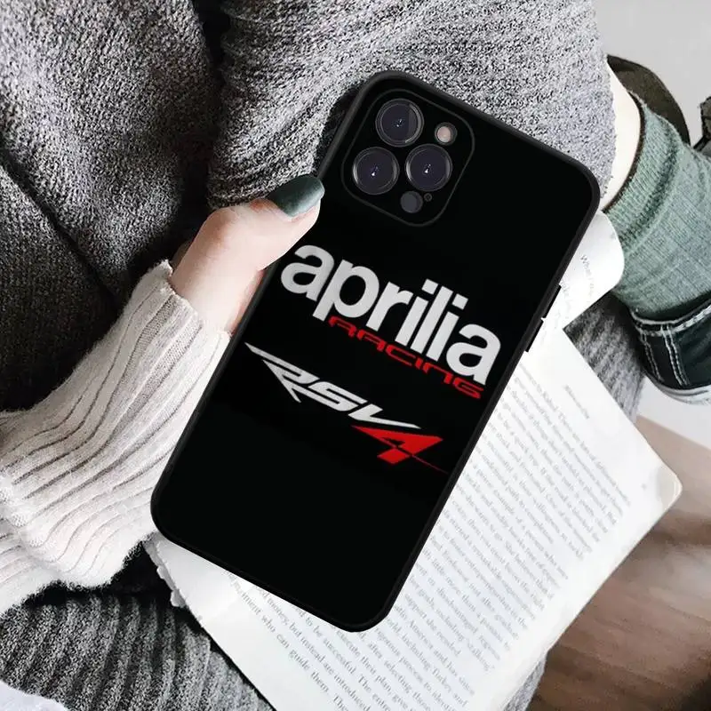 Aprilia Racing Motorcycle Phone Case For iPhone 6 7 8 Plus 11 12 13 14 Pro SE 2020 MAX Mini X XS XR Back Funda Cover