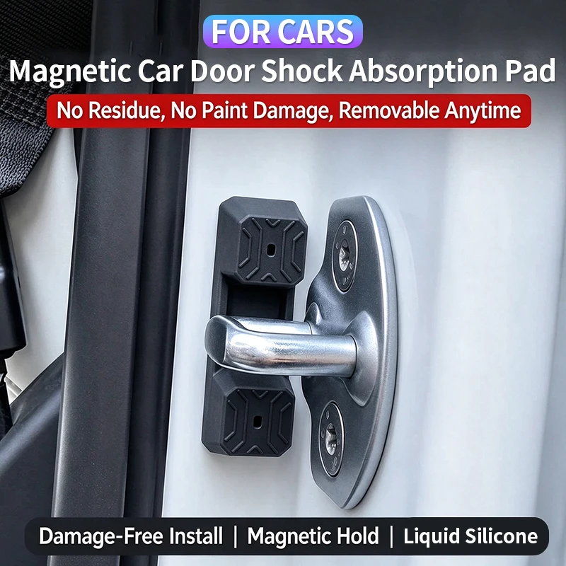Universal Magnetic Car Door Shock Absorption Pad Waterproof Resistant to High and Low Temperatures Reduces Car Door Vibration