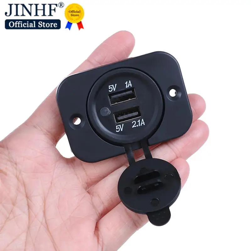 Hot sale 1pc 12V 5V Outlet 2.1A Dual 2 USB Port Charger Cigarette Lighter Socket Splitter For Car Auto Motorcycle Truck Boat