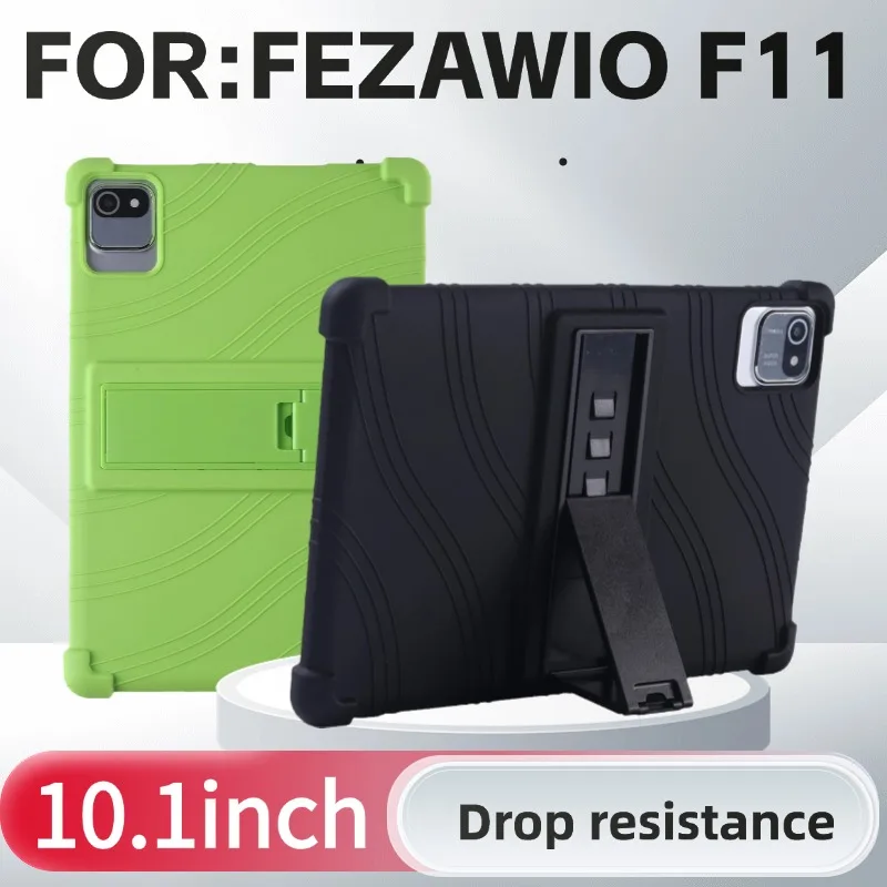 

Tablet Cases for FEZAWIO F11 10-inch Tablet Soft Silicon Protector Case with Stand, Security Shockproof Sleeve Android 14 case