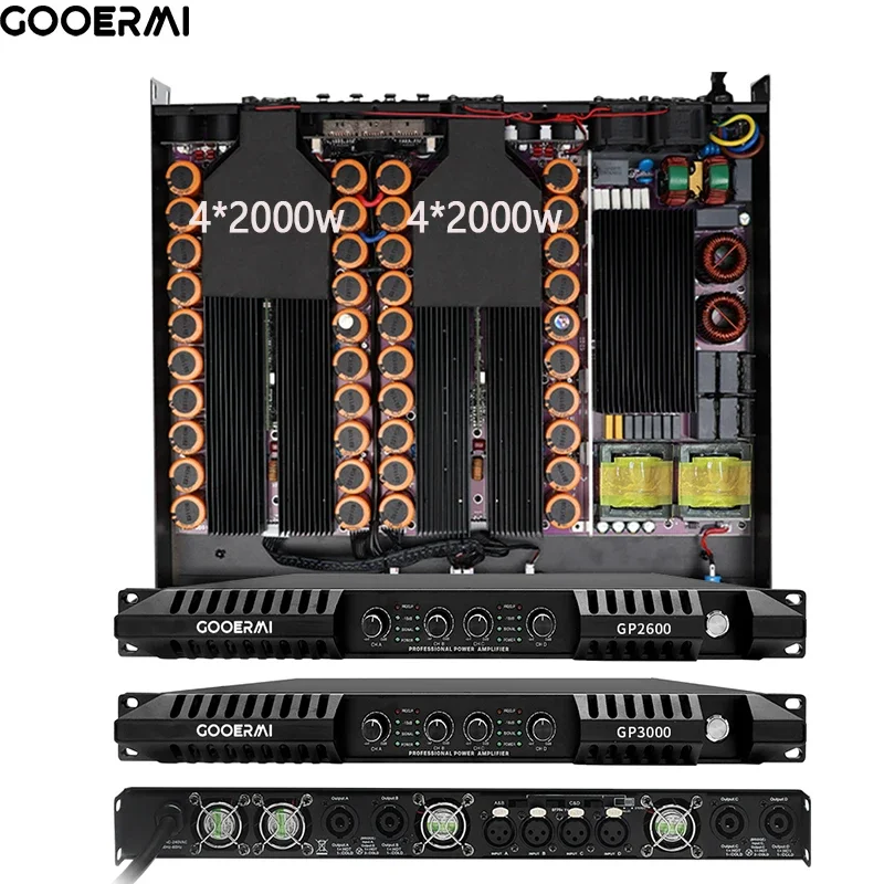 

Gooermi GP2000 Professional High Quality 2000W DJ Audio D Class 1U Digital Audio Power Amplifier