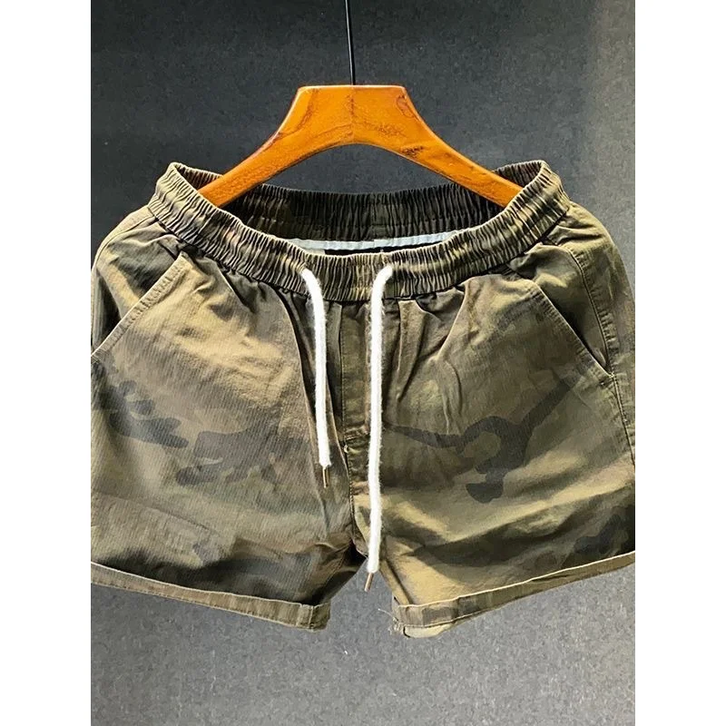 Camouflage Herren Shorts Sommer Baumwolle Stretch Casual Cargo Shorts Herren Baggy Shorts