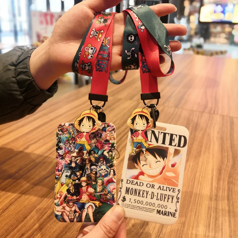 Anime Een Stuk Cartoon Kaarthouder Luffy Werkkaart Student Kaarthouder Lanyard Mobiele Telefoon Lanyard Mannen Vrouwen Kinderen cadeau
