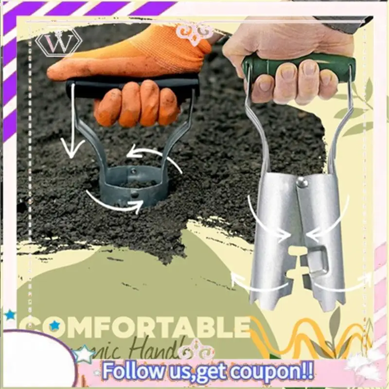Premium Stainless Steel Seedling Transplanter Digging Pits Sowing Seedling Tools Planting Vegetable Gardening Hole Shovel