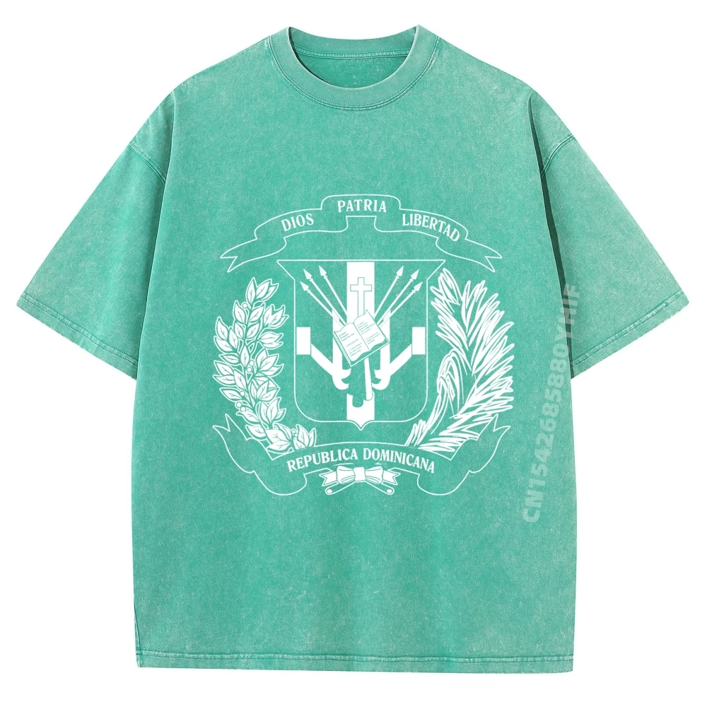 

Normal Coat Of Arms Bandera Republica Tops & Tees Family Fashion Premium Cotton Retro Washed Tee Shirt Men's Tshirts