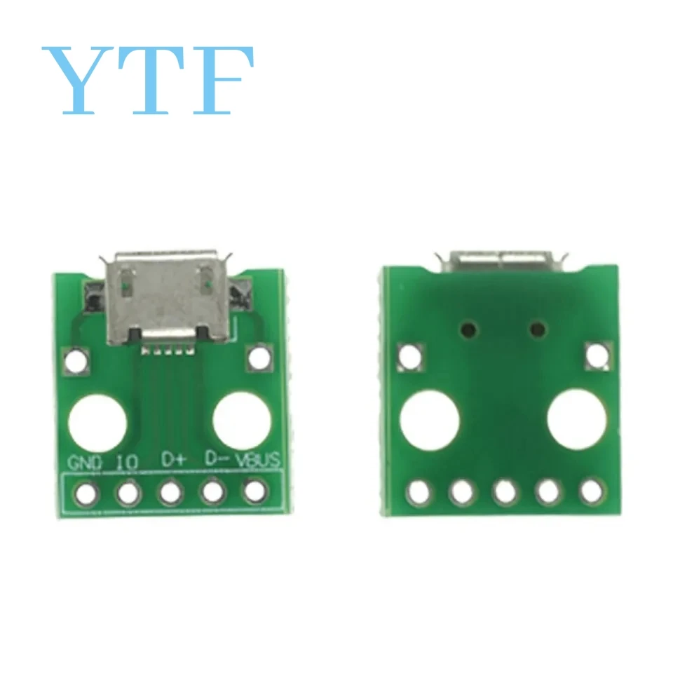 10pcs Micro Mini  TYPE-C USB A Male USB 2.0 3.0 A Female USB B Connector Interface to 2.54mm DIP PCB Adapter Breakout Board