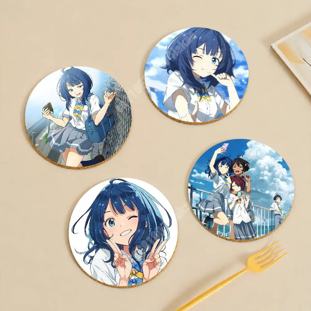 Yanami Anna Too Many Losing Heroines Wooden Cup Mat Americano Beer Milk Water Coaster for Baking Studio