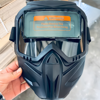 Adjustable Band Detachable Cutting Welding Mask Auto Darkening Welding Glasses Welder Mask Work Protective Gear Dust Resistant