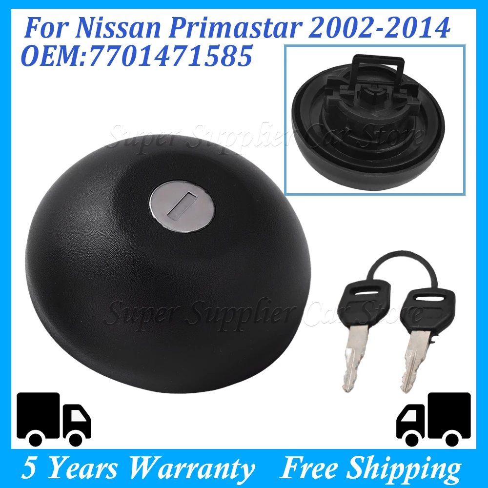 For Nissan Interstar Primastar Clio II Laguna Megane Twingo Vehicle Fuel-Tank Plastic Cover Cap with 2 Keys 7701471585