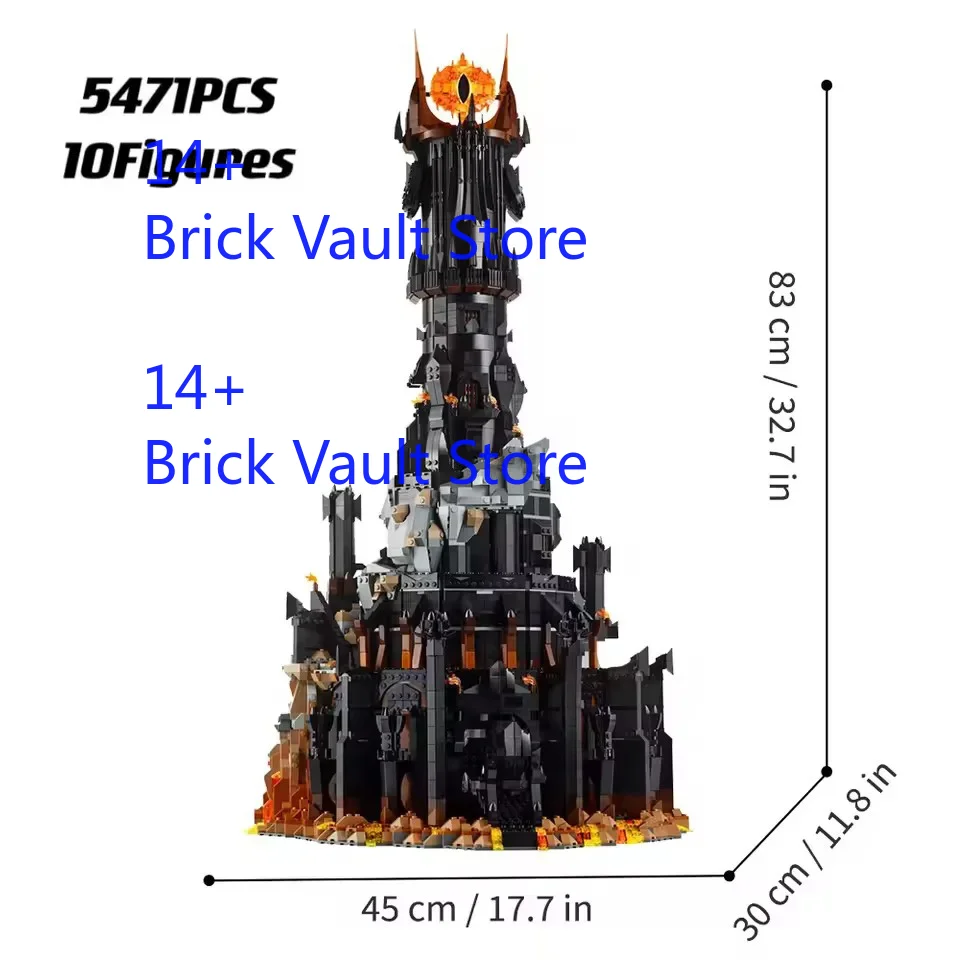 

DIY new model 10333 Black Tower Dark Model building block set 5471 pcs children's toy adult birthday gift