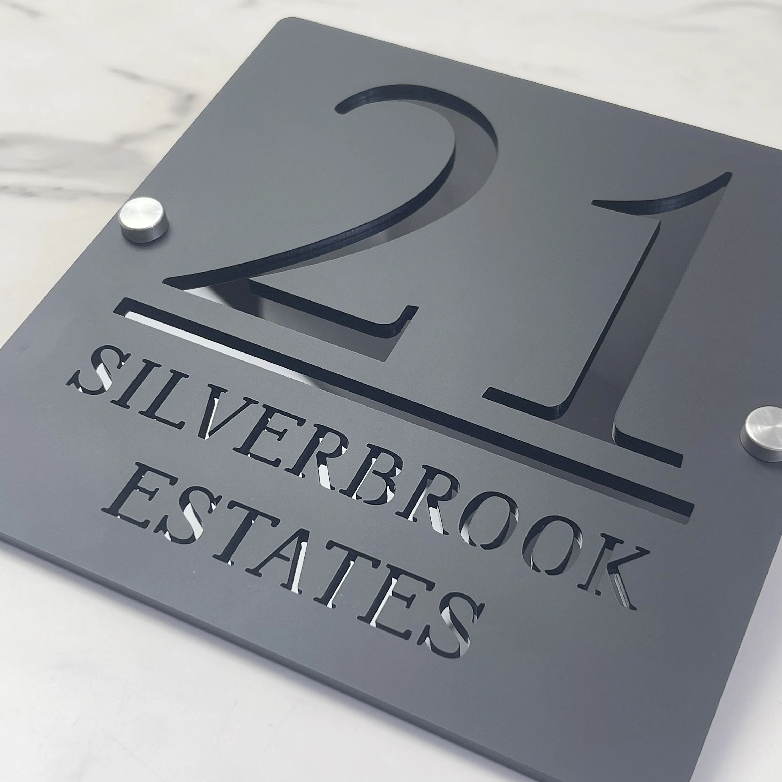 ثلاثية الأبعاد رقم العائمة الاكريليك رقم المنزل تسجيل مخصص الحديثة مقاوم للماء لوحة عنوان الباب شخصية في الهواء الطلق اسم المنزل اللوحة #4