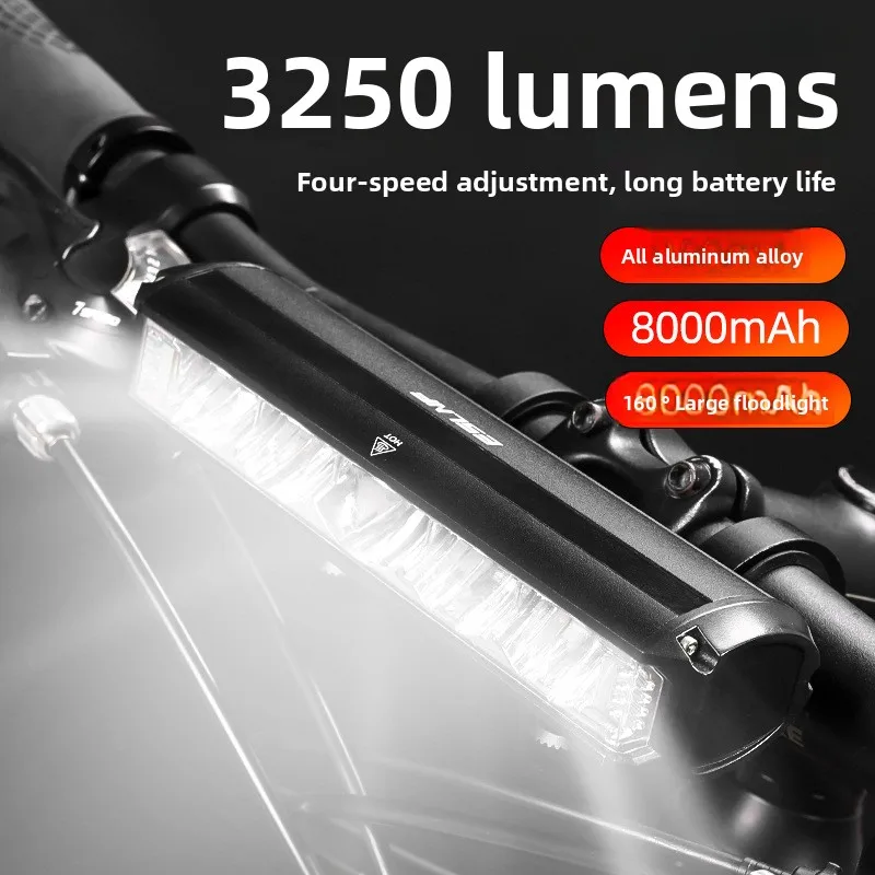 

Bicycle Light Headlight 2600 High Lumens Aluminum Alloy USB Charging High Gloss Night Riding Mountain Bike Light Cycling Gear