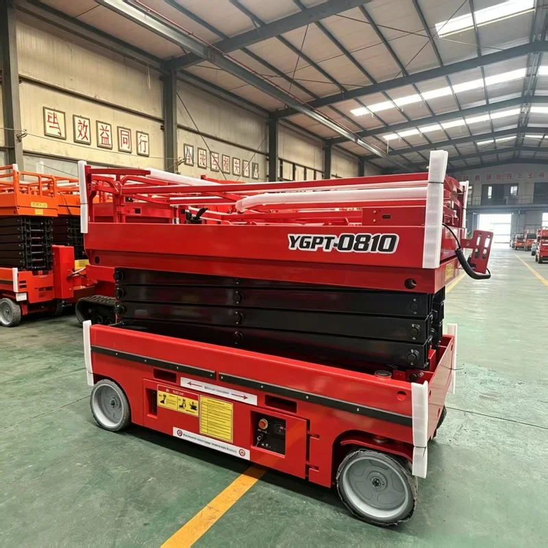 6-14m Multi-Height Hydraulic Scissor Lift CE Standard 500kg Capacity Self Moving Aerial Platform For Construction Works