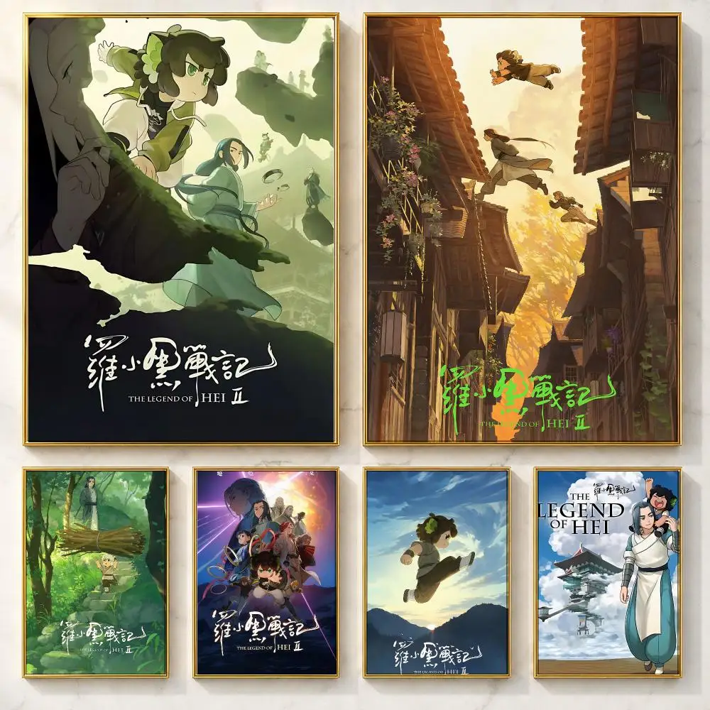 Limited Anime T-The Legend of HeiS Poster Self-adhesive Art Poster Decoracion Painting Wall Art White Kraft Paper Home Decor