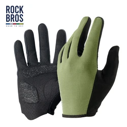 ROCKBROS ROAD TO SKY Bicycle Gloves Full Finger Cycling Gloves Sweat Absorbent Fabric Men Women Breathable Bike Gloves