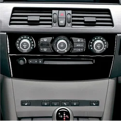 For BMW 5 Series E60 2004-2010 Piano Black Sticker Air conditioning Radio CD Control Panel Trim Cover Car Interior Accessories