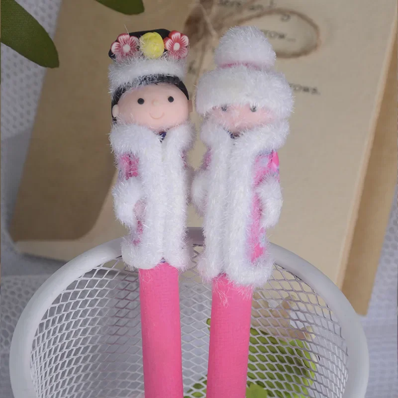 

40PCS Soft clay pen, cultural and creative stationery, cute ballpoint pen, water pen, 0.5mm learning supplies