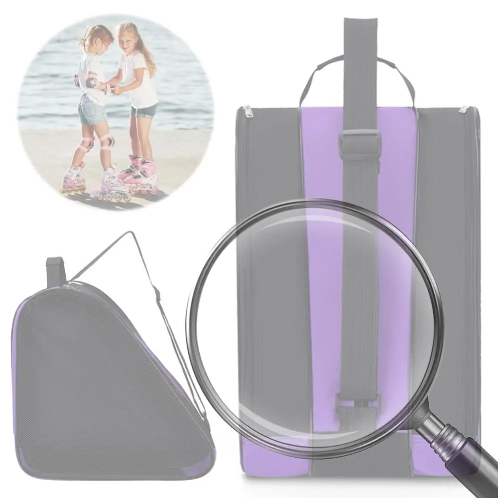 

Сумка для роликовых коньков и ледовых коньков, регулируемый ремень, сумка через плечо для катания на коньках, из ткани Оксфорд, с несколькими отделениями, для мужчин и женщин