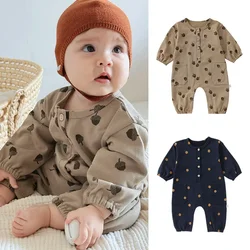 0-24M Newborn Kid Baby Boy Girl Clothes Autumn Winter Cotton Baby Romper Long Sleeve Print Jumpsuit Cute Outfit