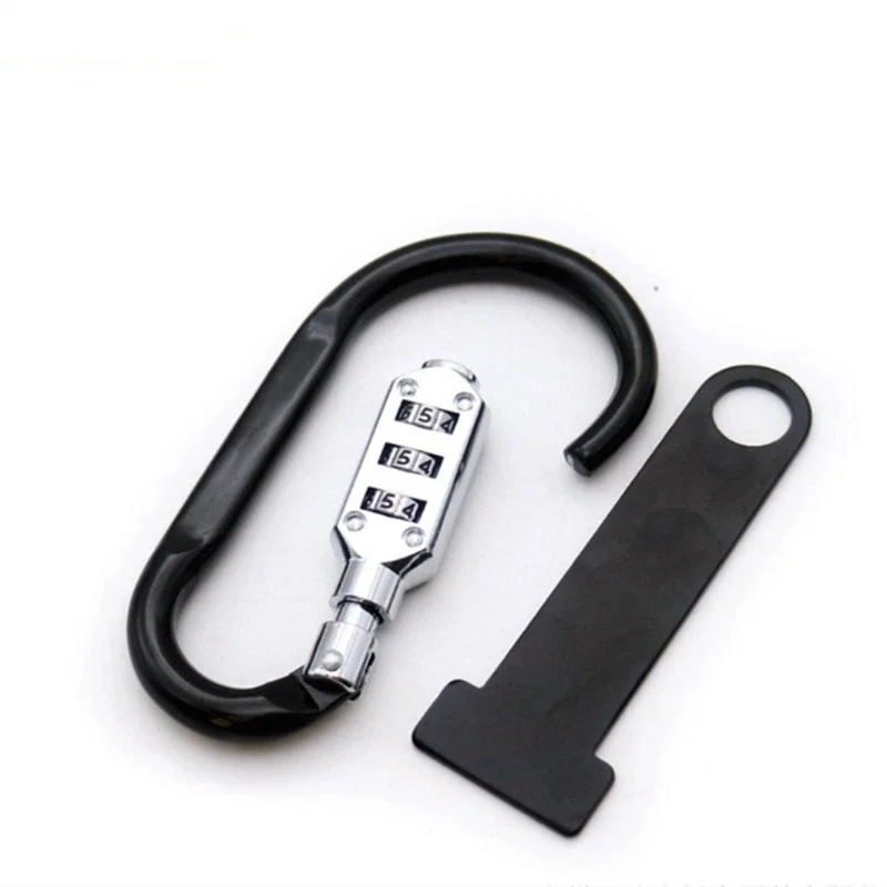 Motorcycle Helmet Lock Buckle Scooter Anti-Theft Open Face Helmet Lock Fastener + T-Bar For Racing Motorbike Bike Password Lock