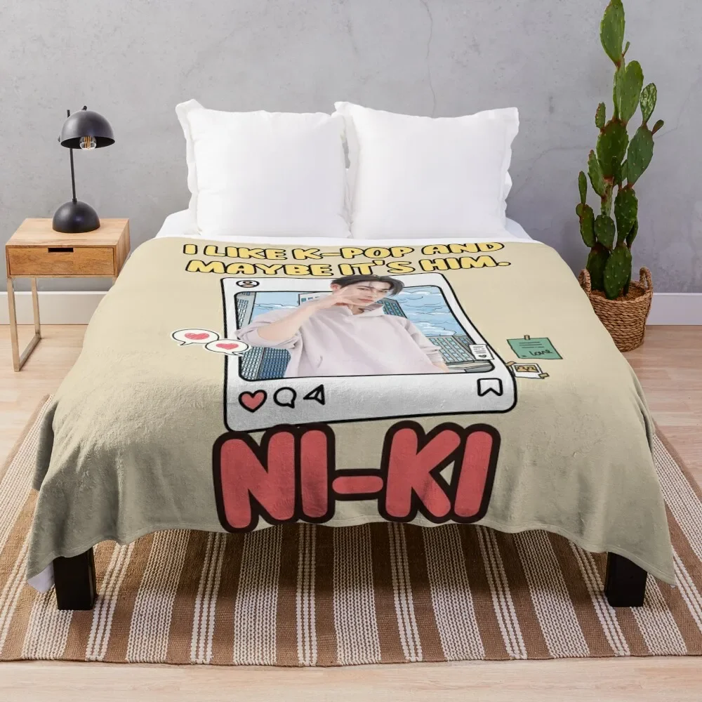 

I like K-pop and maybe it's him. (NI-KI) Throw Blanket Warm Accent Blanket for Living Room Decoration