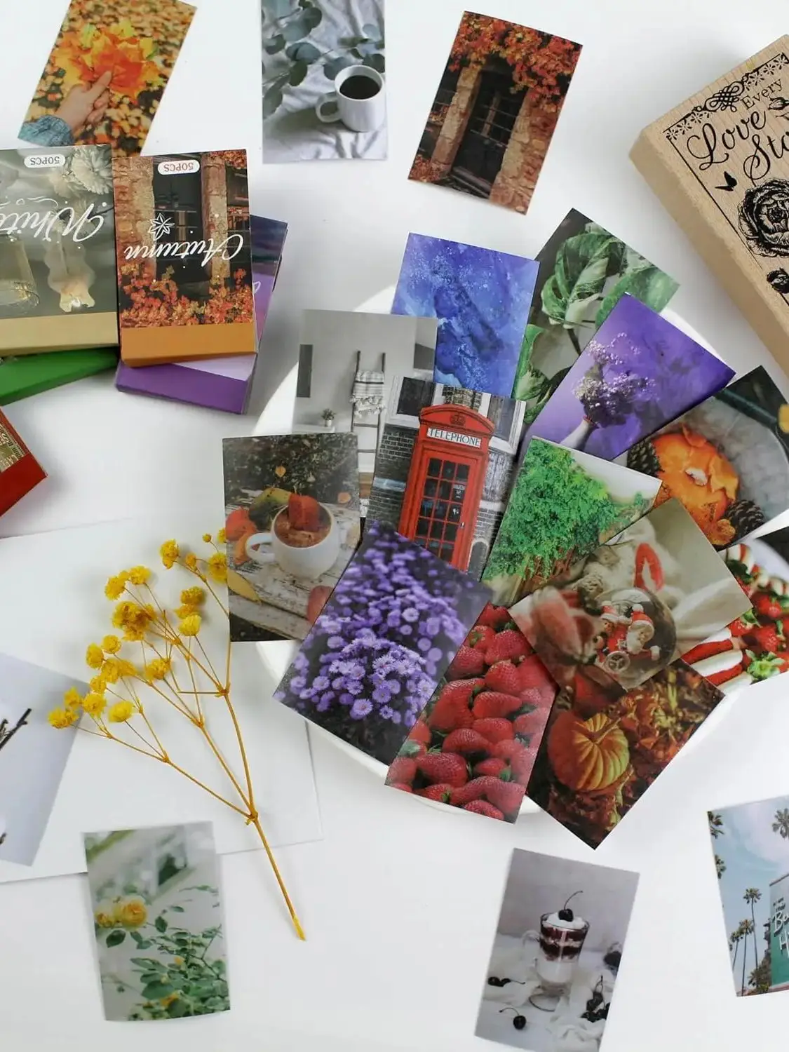300PCS Landschaft Stil Aufkleber Buch Washi Papier Journal DIY Material Dekoration Aufkleber Memo Pad Sammelalbum Schreibwaren – Detail 5