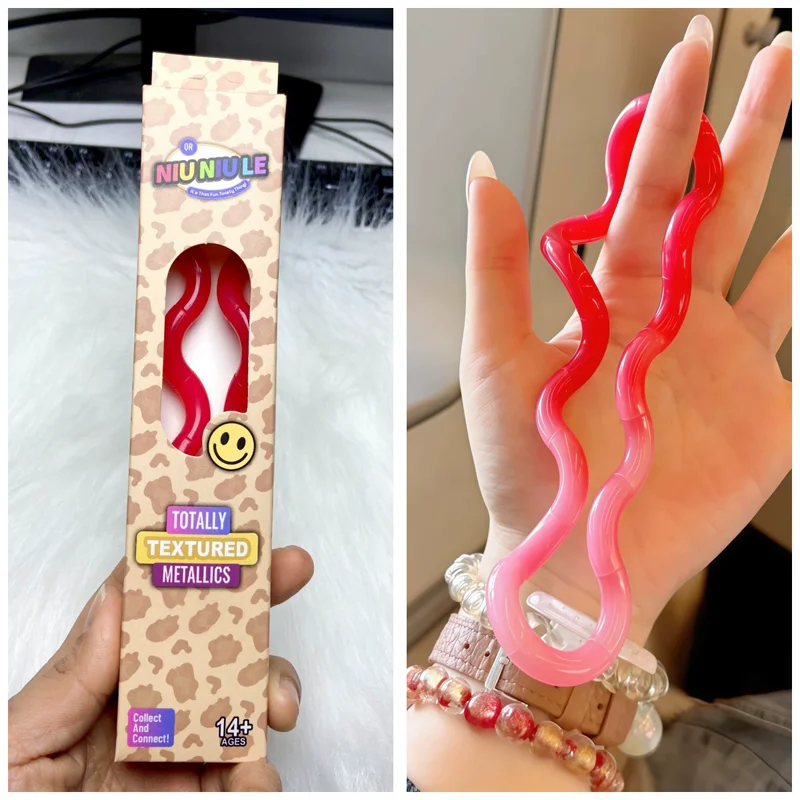 1 Stück Temperaturwechselndes Verformbares Seil Mehrfarbiges Anti-Stress-Deformationsseil Knoten-Druckentlastungs-Spielzeug Geschenke