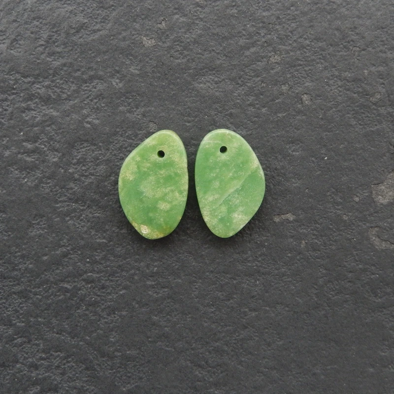 2 قطعة مكونات الكريسوبراسي الطبيعية غير النظامية على شكل الخصبة الأخضر مصفوفة المدخلات السلس لصنع المجوهرات اليدوية #2