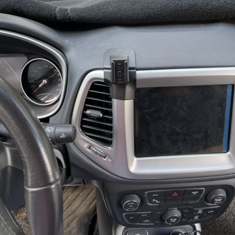 Car Phone Holder For Jeep Compass 2017 2018 2019 2020 Dedicated Fixed Base Bracket Wireless Charging Auto Interior Accessories view 2