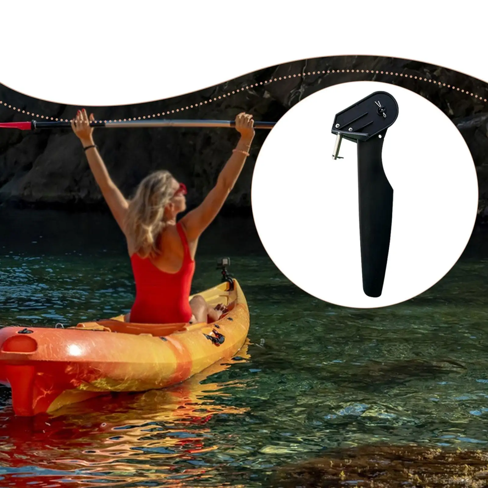 

Рулевое устройство (лопасть) для каяка, нейлон, для рыбалки и парусного спорта, легкое управление направлением с педальной системой