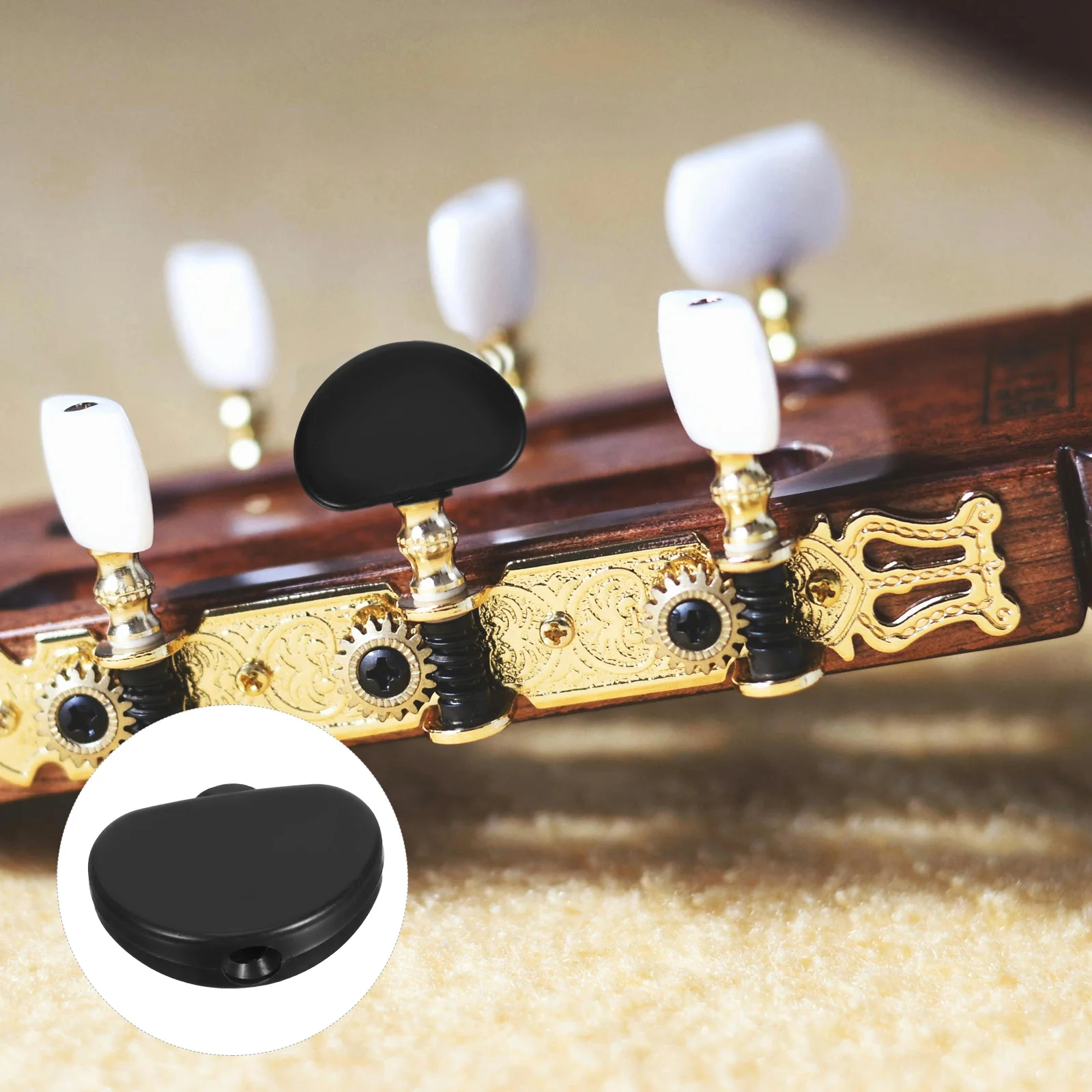 

30 Pcs Guitar Accessories Control Knobs Electric Tuner Buttons Classical Tuning Pegs Acoustic Black Parts