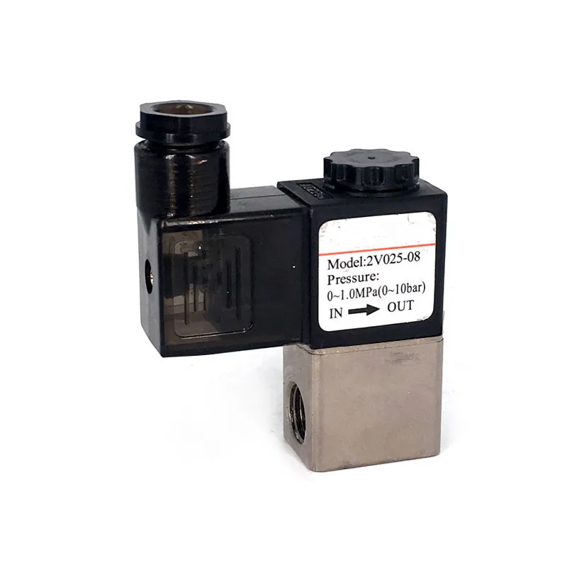 

Air Solenoid Valves 2V025-08 2 Position 2 Port 1/4" Normally Closed Pneumatic Solenoid Valve 12V 24V 110V 220V Volt