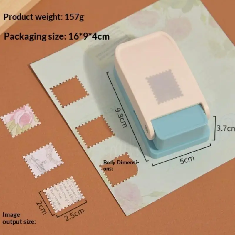 SUCHENPH New Stamp Shape Craft Punch Embossing Machine Round Hole Punch Toothed Puncher Embosser