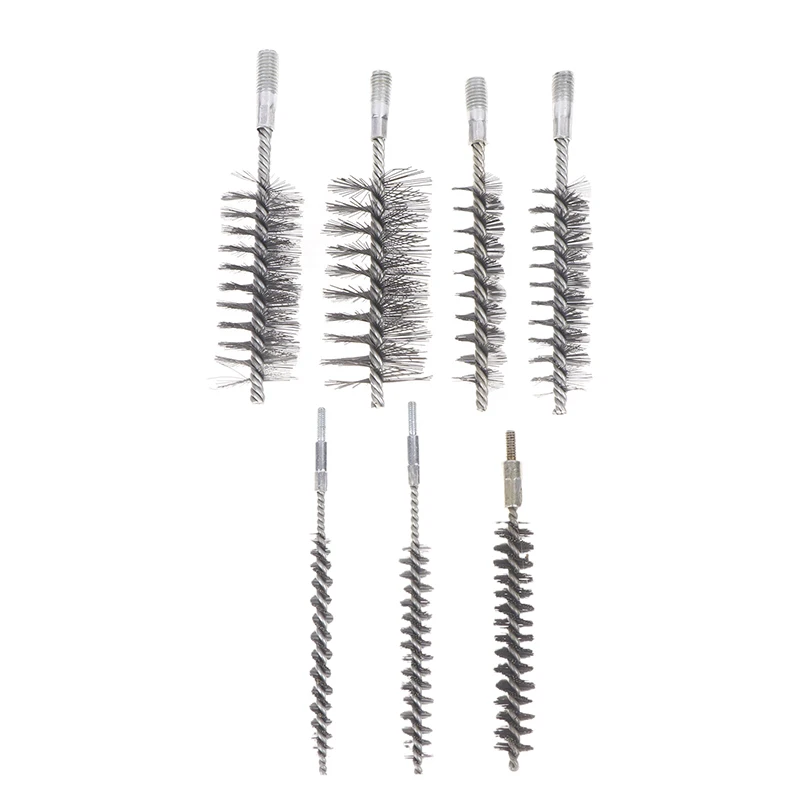 Image of 10-50mm Draht bürste mit Gewinde Metall griff Edelstahl bürste Schornstein reinigungs bürste zur Rohr reinigung Polieren m6/m12 Gewinde