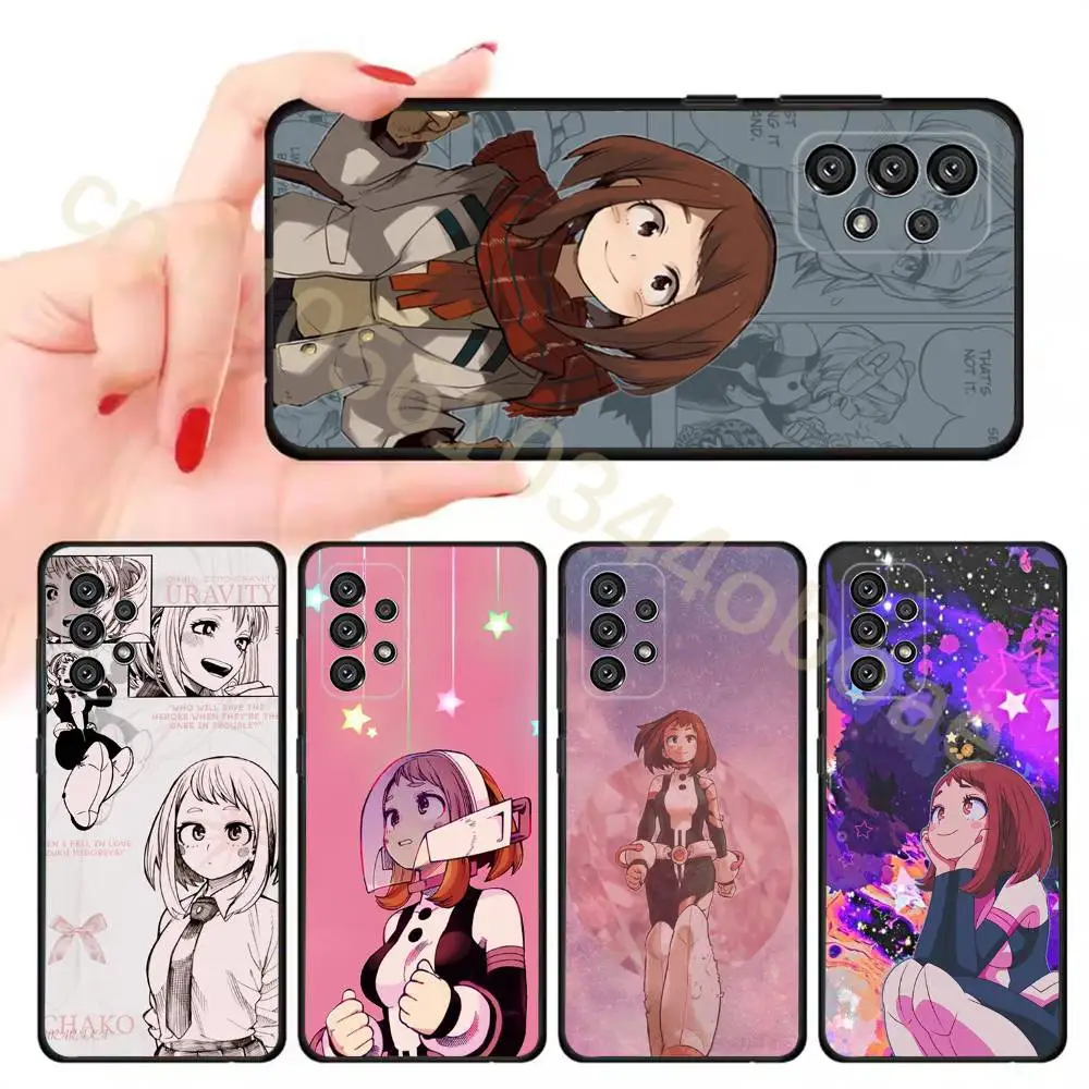 M-MHA O-Ochaco Uraraka Phone Case For Samsung Galaxy A13,21s,22,31,32,52,53,71,80,A91 Soft Black Shell