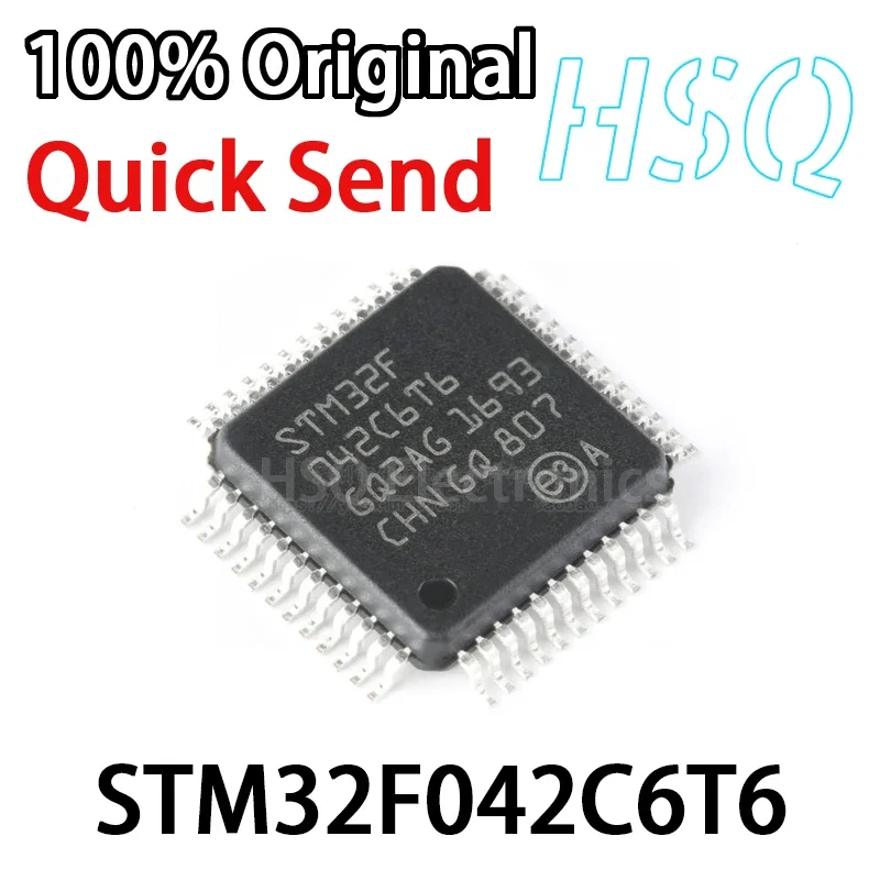 

2 шт. оригинальный STM32F042C6T6 STM32F042 детской 32-разрядной Новый MCU