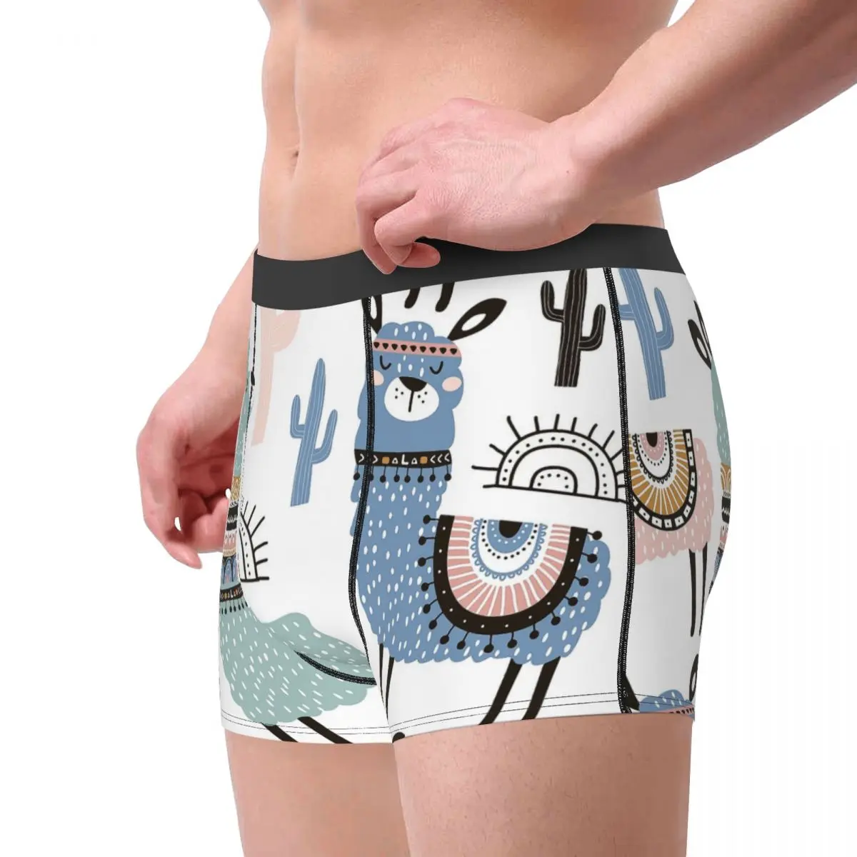 The Sheep Alpaca Clever Lively Naughty Lovely Cherubic Underpants Breathbale Panties Male Underwear Sexy Shorts Boxer Briefs