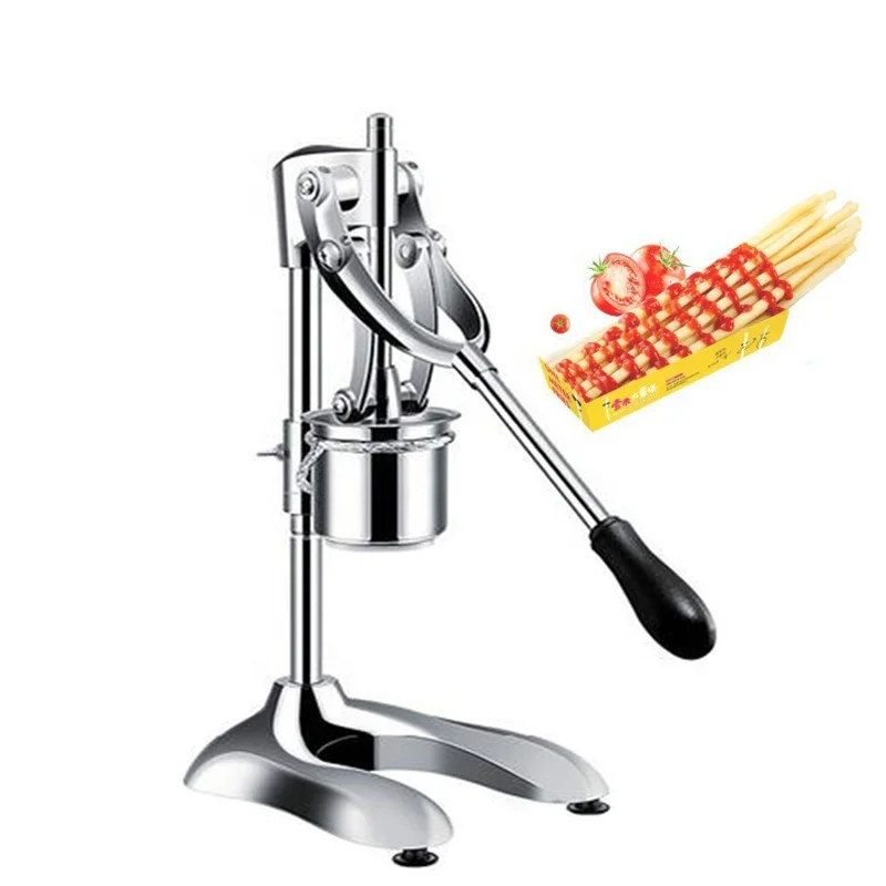 

Manual Long French Fries Maker 20-30CM Dough Chips Squeezer Aluminum Alloy Machine for Corn Potato Dough Extruder Kitchen Tool