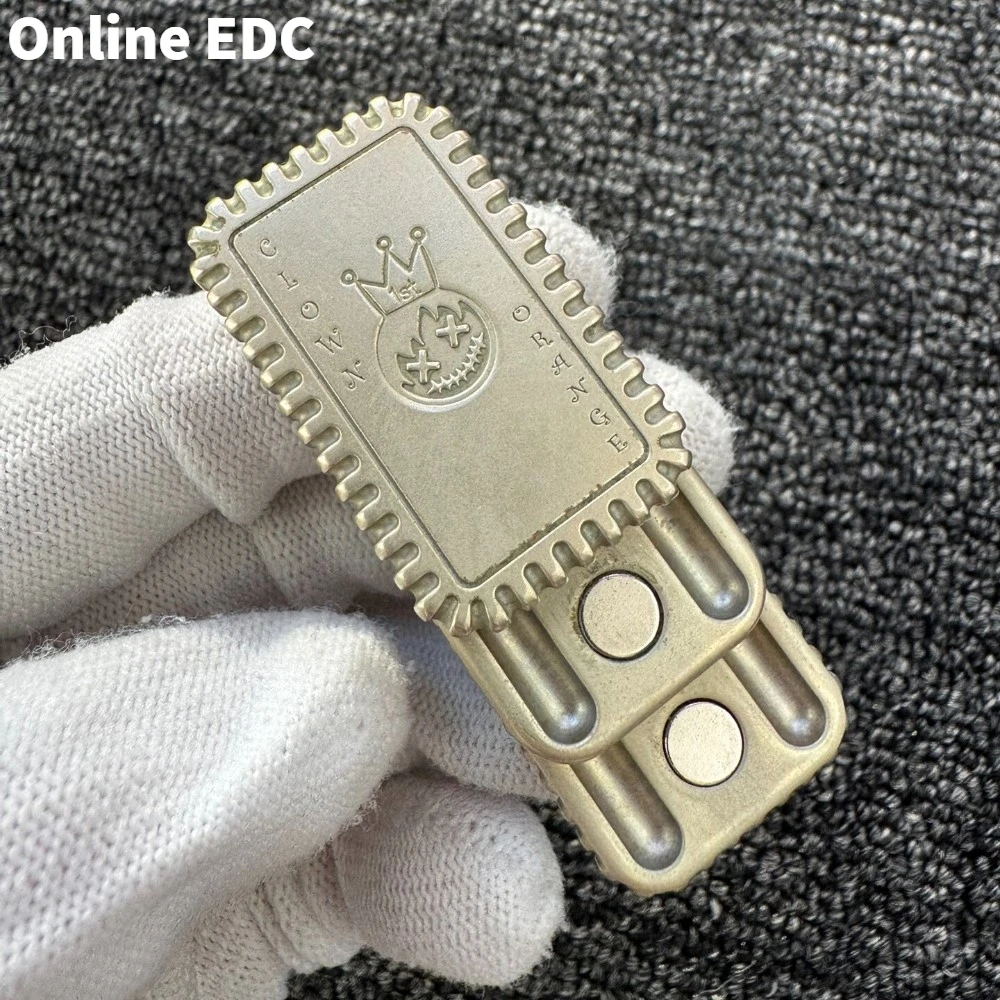 

Предварительно обращенный клоун, оранжевый EDC, мельхинированный бисквит, слайдер, игрушка для снятия стресса, слайдер, гаджеты для снятия тревоги