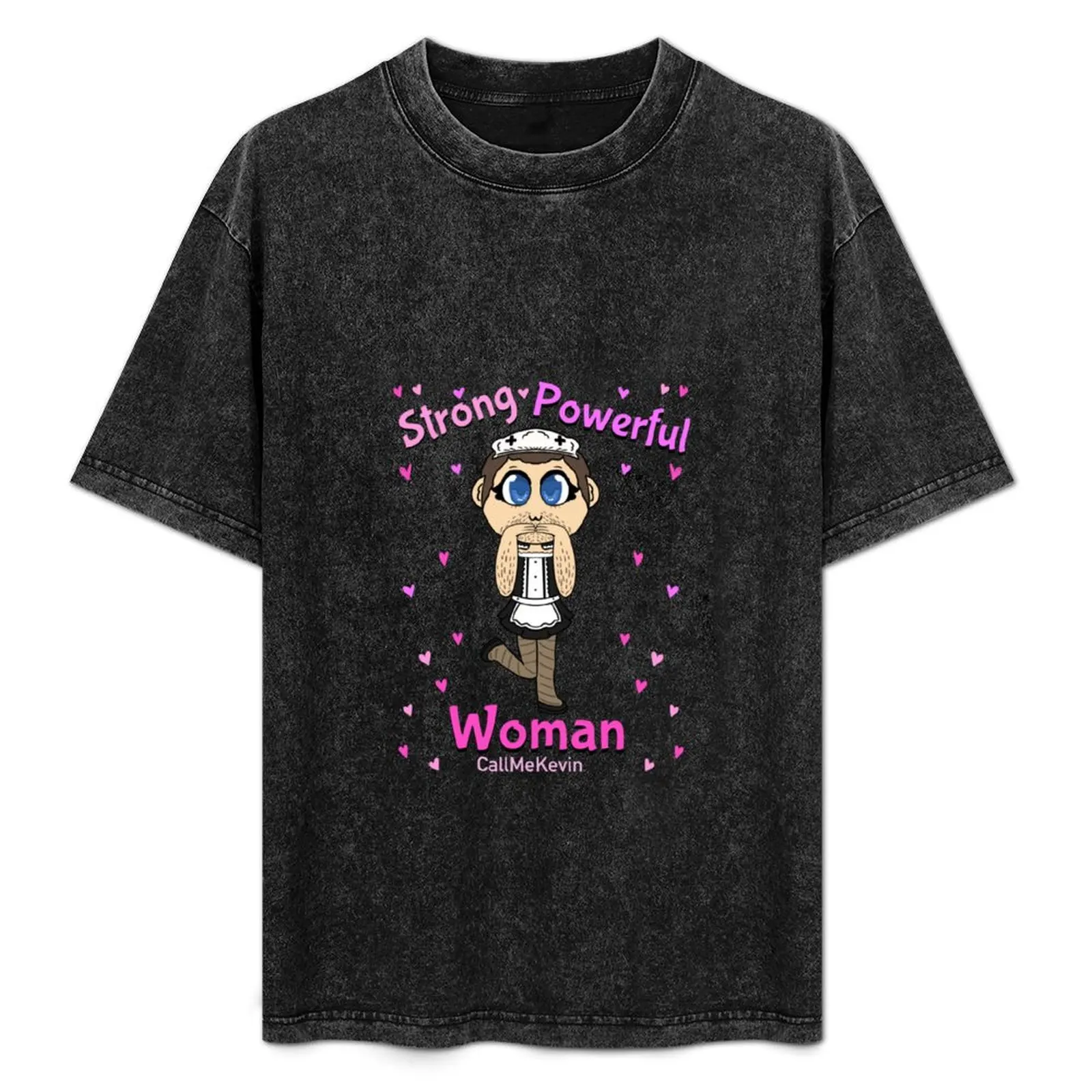 Футболка CallMeKevin Strong Powerful Woman в стиле костюма горничной, легкая повседневная летняя футболка