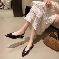 Fashionable women's high-heeled sandals are selling well. Office sexy one-piece sandals. Shoe head-covered gladiator sandals. - Image 6