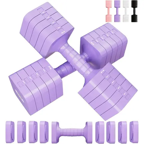 Adjustable Dumbbell Set for Women Men 10LB Each [20 LBS Pair] Hand Weights Dumbbells Sets Woman Exercise Fitness dumbbell Adjust