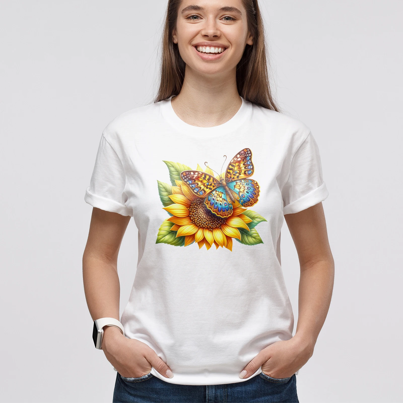 

50pcs Butterfly Heat Transfer Vinyl Patch Stickers for T-Shirt Iron On Stickers