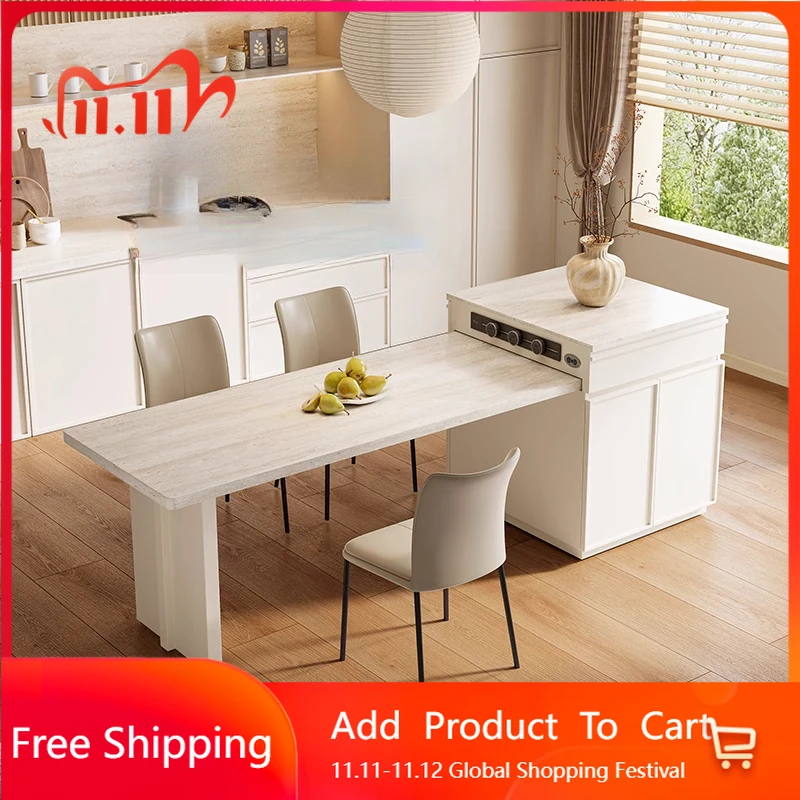 

Aesthetic White Dining Table Extendables Electric Restaurant Kitchen Table Island Modern Organizer Muebles Trendy Furniture