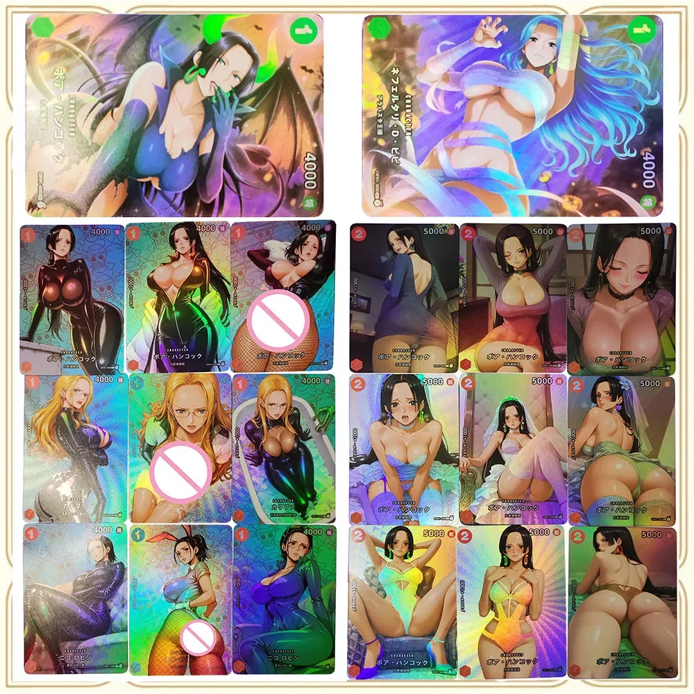 

9PC/Set Anime One Piece DIY ACG Premium Flash Collectible Card Boy Games Toys Christmas Birthday Baby 5 Boa Hancock Hinata