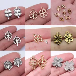 Bulk Charms For Jewelry Making Kit Pendant Diy Jewelry Accessories Small Hollow Lucky Clover Charms